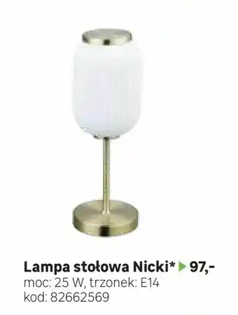 Leroy Merlin Lampa stołowa Nicki oferta
