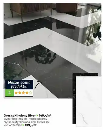Leroy Merlin Gres szkliwiony River oferta