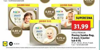 Lidl Pantsy Jumbo Bag, 4 maxi, 5 junior lub 6 XL oferta