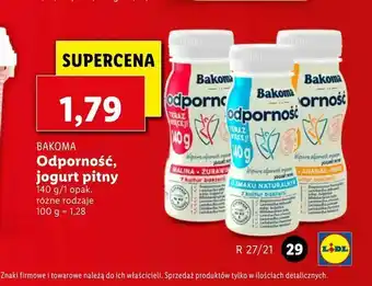 Lidl Odporność, jogurt pitny oferta