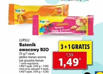 Lidl Batonik owocowy BIO oferta