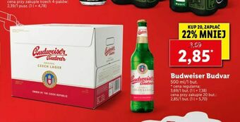 Lidl Budweiser Budvar oferta