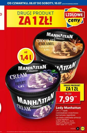 Lidl Lody Manhattan oferta