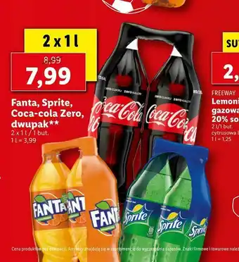 Lidl Fanta, Sprite, Coca-cola Zero, dwupak oferta