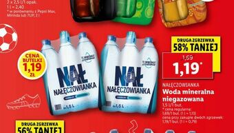 Lidl Woda mineralna niegazowana oferta