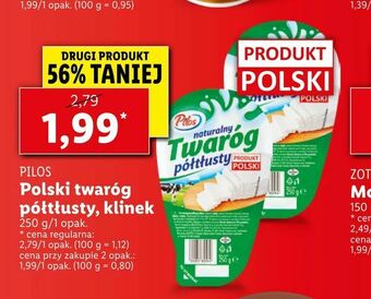 Lidl Polski twaróg półtłusty, klinek oferta