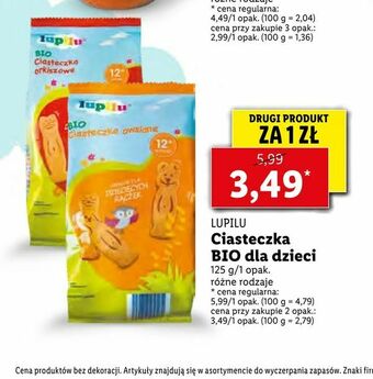 Lidl Ciasteczka BIO dla dzieci oferta
