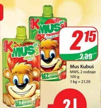Dino Mus truskawka-jabłko-banan-marchew kubuś 100% oferta