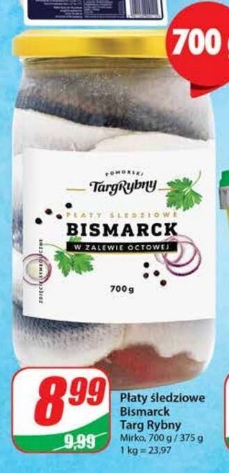 Dino Bismarck w zlaewie octowej pomorski targ rybny oferta