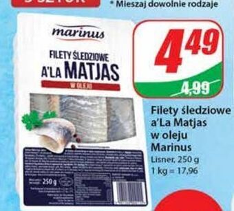 Dino Filety śledziowe a la matjas w oleju marinus oferta