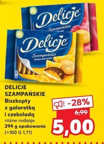 Kaufland Ciastka z galaretką malinową delicje szampańskie oferta