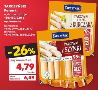 Kaufland Parówki z fileta kurczaka tarczyński oferta