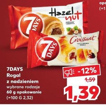 Kaufland Croissant z nadzieniem o smaku kakaowym 7 days oferta