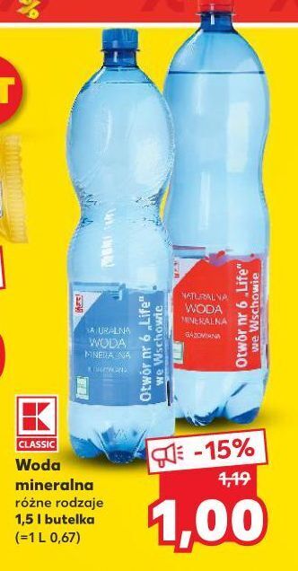 Kaufland Woda gazowana k-classic oferta
