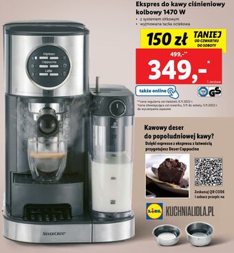 Lidl Ekspres ciśnieniowy 1470w silvercrest oferta