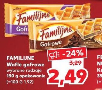 Kaufland Wafelki gofrowe z musem waniliowym jutrzenka familijne oferta