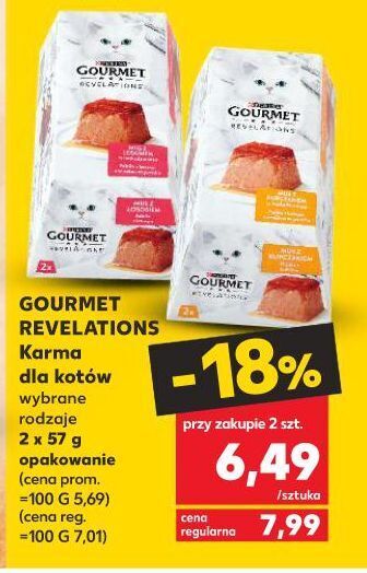 Kaufland Karma dla kota mus z kurczakiem purina gourmet revelations oferta