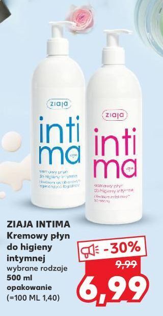 Kaufland Kremowy płyn do higieny intymnej z kwasem mlekowym ziaja intima oferta