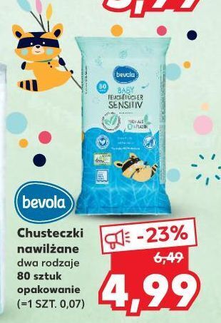 Kaufland Chusteczki nawilżające dla dzieci sensitive bevola baby oferta