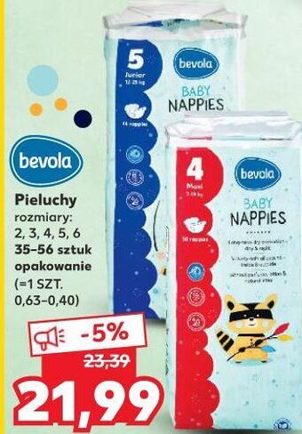 Kaufland Pieluchy dla dzieci maxi bevola baby oferta