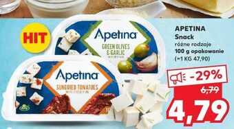 Kaufland Koreczki serowe z zielonymi oliwkami i czosnkiem arla apetina snack oferta