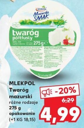 Kaufland Twaróg półtłusty mazurski smak oferta