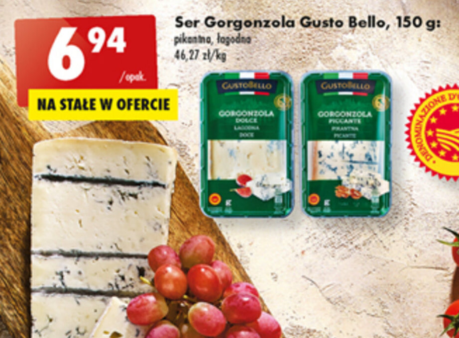 Promocja Gusto Bello Ser Gorgonzola 150g W Biedronka