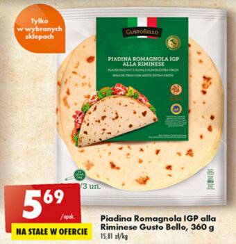 Biedronka Gusto Bello Piadina romagnola IGP alla Riminese 360 g oferta