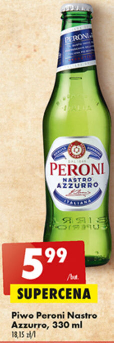 Biedronka Piwo Peroni Nastro Azzurro 330 ml oferta