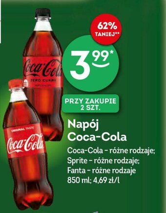 Żabka Napój Coca-Cola 850ml oferta