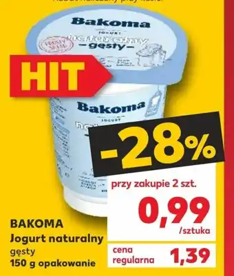 Kaufland Jogurt naturalny gęsty Bakoma 150g oferta