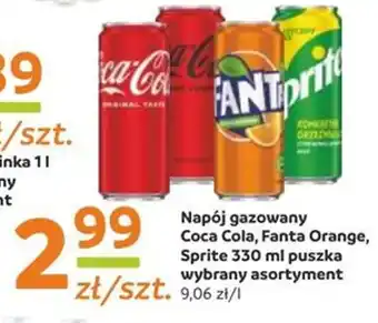 Gama Coca Cola, Fanta Orange, Sprite 330 ml puszka oferta