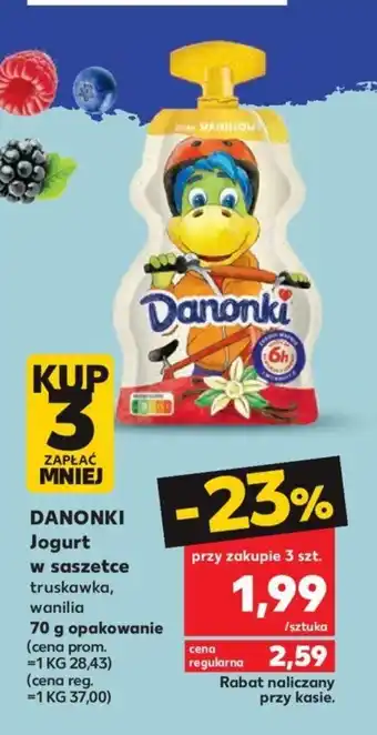 Kaufland danone danonki jogurt w saszetce 70g oferta