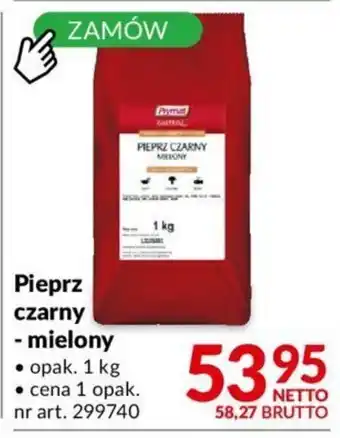 Makro Pieprz czarny - mielony opakowanie 1 kg, numer artykułu 299740 oferta