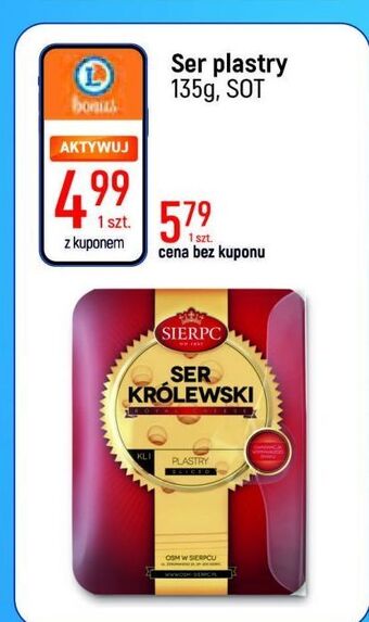 E.Leclerc Ser żółty królewski plastry sierpc oferta