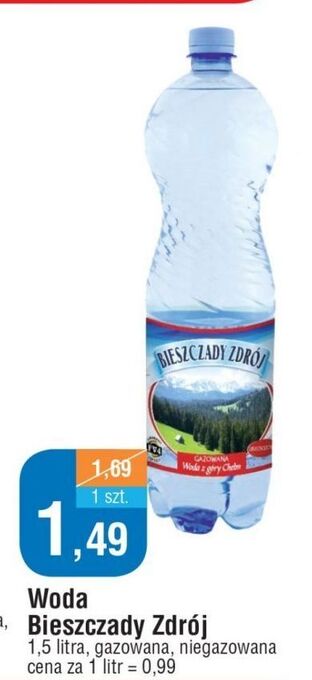 E.Leclerc Woda niegazowana bieszczady zdrój oferta