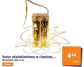 Action Sznur oświetleniowy w ciepłym białym kolorze 40 lampek LED, 2 m oferta