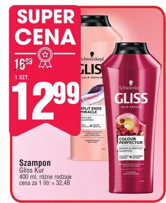 E.Leclerc Szampon do włosów farbowanych gliss kur colour perfector oferta