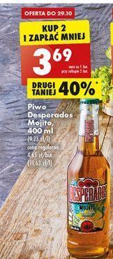 Biedronka Piwo desperados mojito oferta
