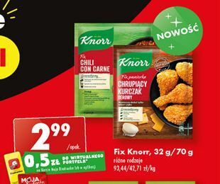 Biedronka Chrupiący kurczak serowy knorr fix oferta