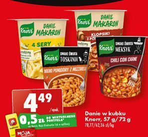 Biedronka Makaron 4 sery knorr danie oferta