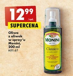 Biedronka Oliwa z oliwek extra virgine spray monini classico oferta