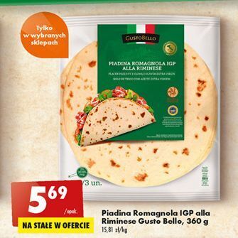 Biedronka Piadina romagnola igp alla riminese gustobello oferta
