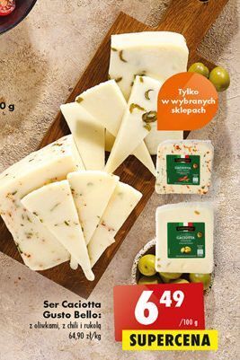 Biedronka Ser caciotta z oliwkami gustobello oferta