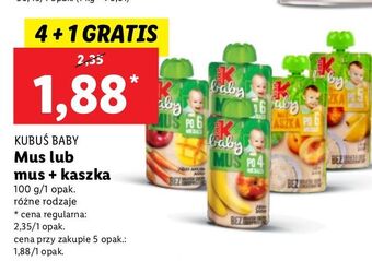 Lidl Mus jabłko banan kubuś baby oferta