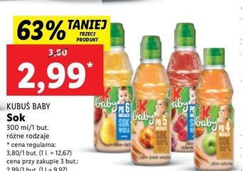 Lidl Sok jabłko-banan-marchew kubuś baby oferta