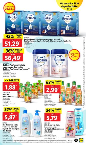 Lidl Mleko 4 bebilon advance pronutra oferta
