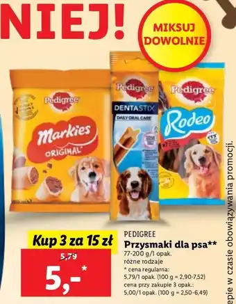 Lidl Przysmak dla psa pedigree markies oferta