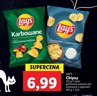 Lidl Chipsy grillowana papryka lay's karbowane oferta