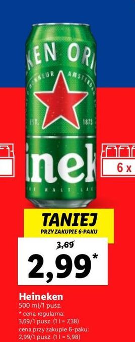 Lidl Piwo heineken oferta